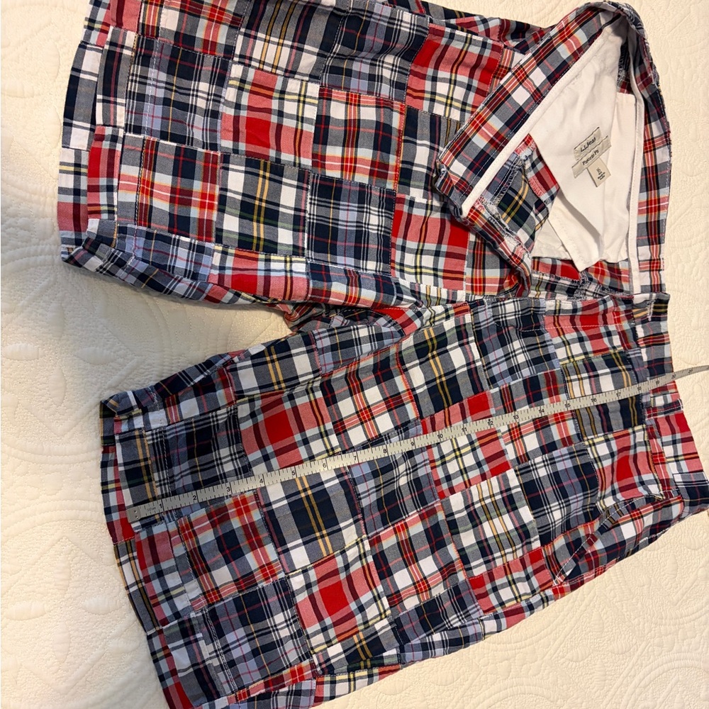 Women's Madras Plaid Shorts, size 16